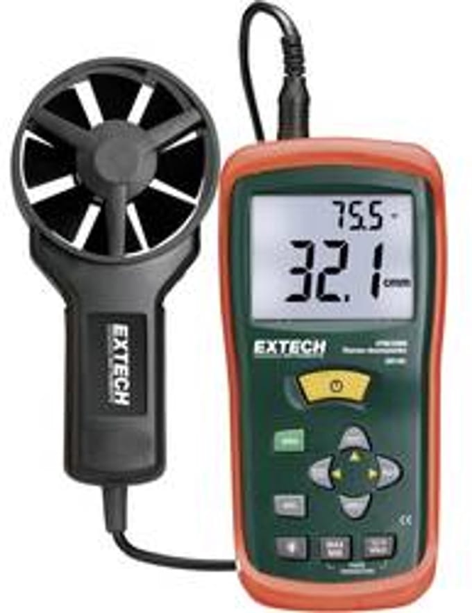 Extech AN100  - mini thermometer - anemometer - CFM/CMM