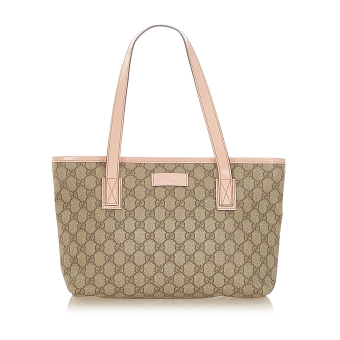 Vintage Gucci GG Supreme Tote Bag Brown