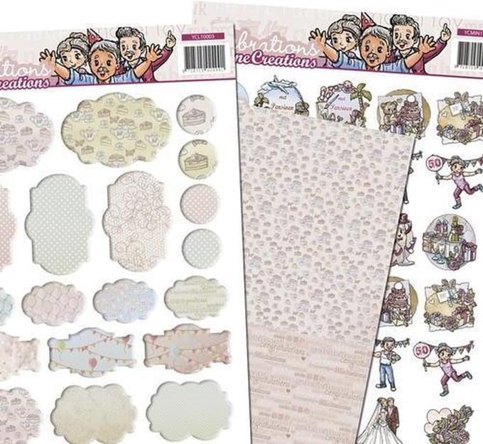 Set Minis & Labels Celebrations 3D-Knipvel Yvonne Creations
