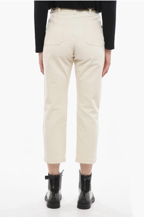Cropped rechte jeans in wit