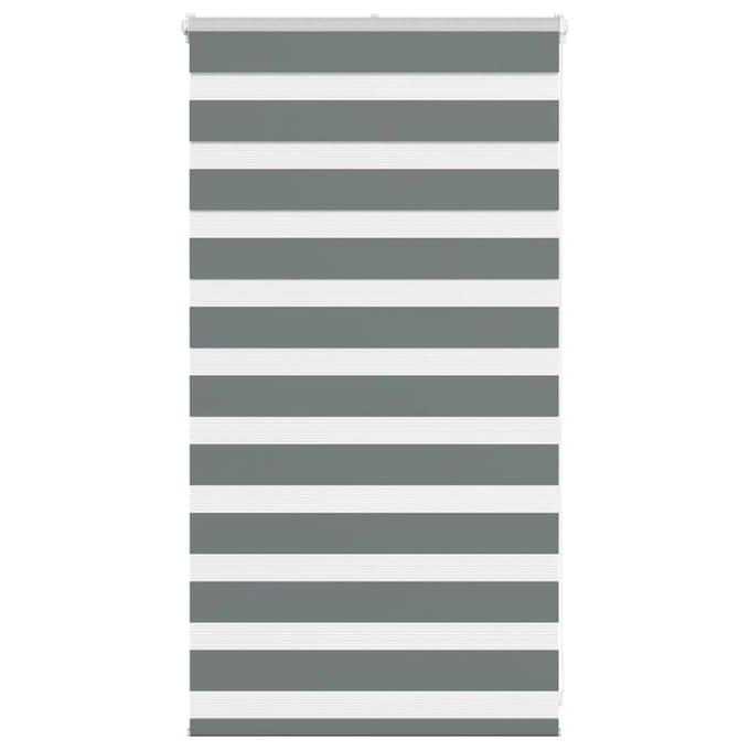 vidaXL - Zebra - rolgordijn - 80x100 - cm - stofbreedte - 75,9 - cm - donkergrijs