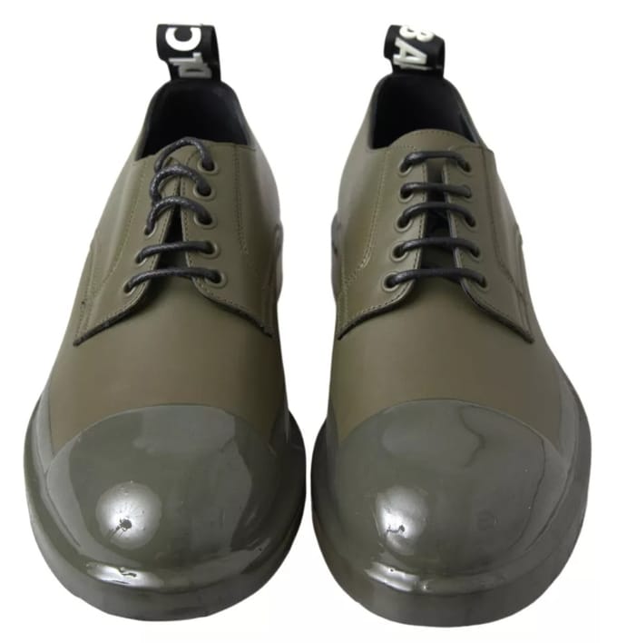 Laceloze Derby Schoenen Militaire Groen