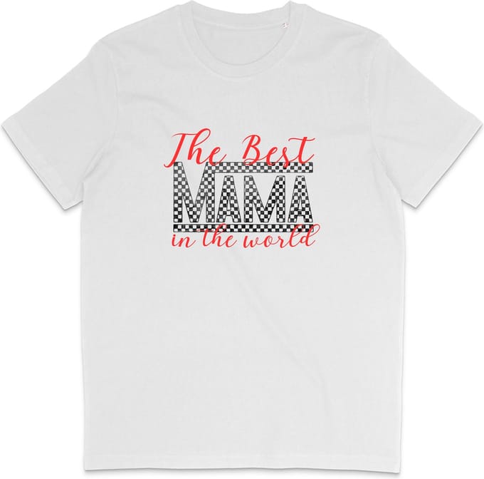 Dames T Shirt - De Beste Moeder in de Wereld Tekst / Print - Wit - S