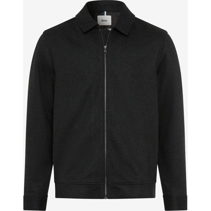 Brax Heren Shirt  Style SANTIAGO cement, donkergrijs, maat S