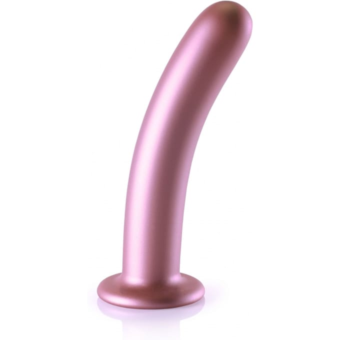 Ouch! by Shots Zachte siliconen G-Spot Dildo - 7'' / 17 cm - Roségoud - Roze