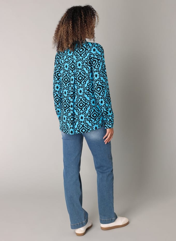 ES&SY Saida Tops - Bright Blue/Multi-Co - maat 42