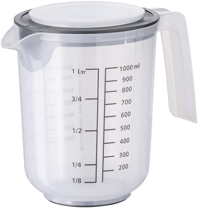APS mengbeker- Maatkan met Deksel - Ø 12,5 cm - 1 Liter - Vaatwasserbestendig - Stapelbaar - H 16 cm