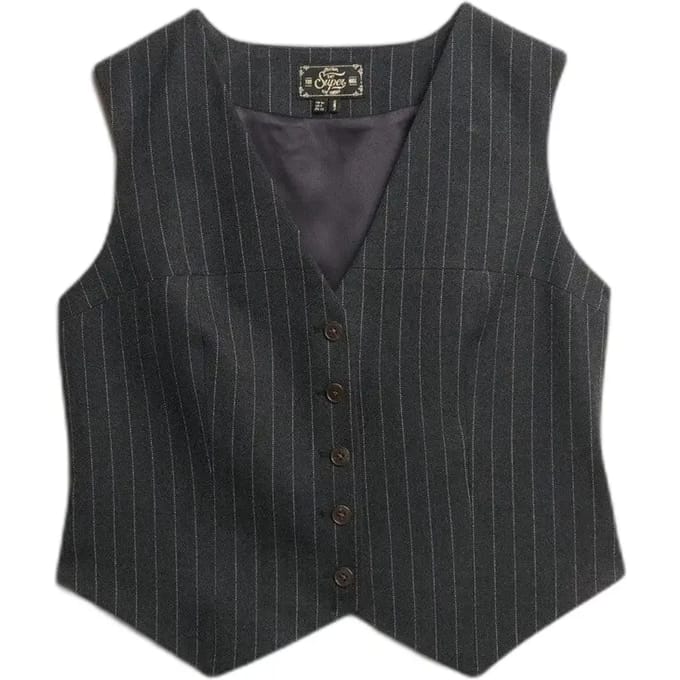 Dames kostuumvest Superdry Pinstripe