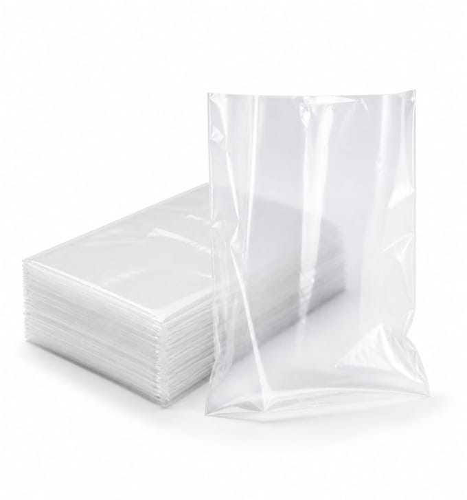 Inpakr Transparante Klikozakken met Zijvouw - 70 Stuks - 65 x 27,5 x 135 cm - 80 Micron