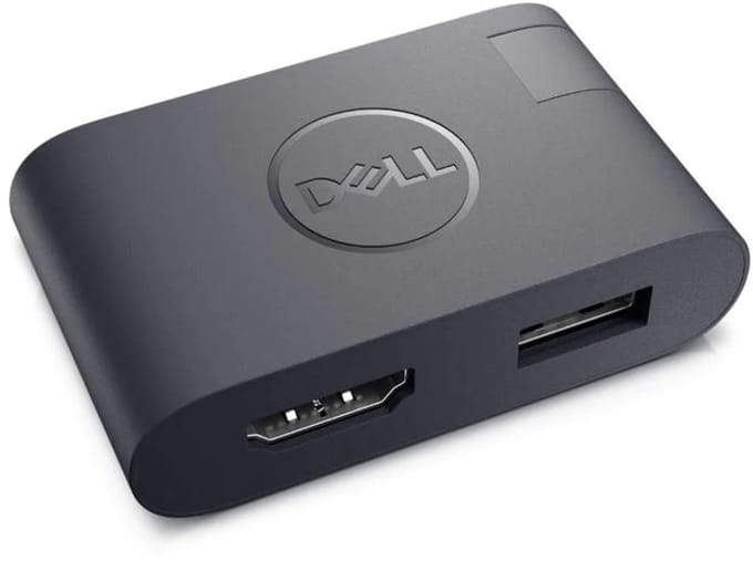 Dell DA20 - USB-C Multiport Adapter - 2-in-1 USB-C adapter - HDMI, en USB-A hub