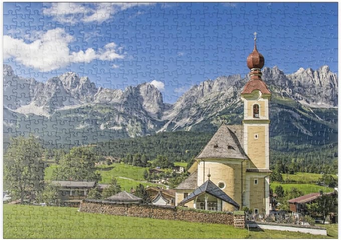 Puzzel 500 Stukjes - Wilde Kaiser Tiroler Alpen - Moeilijkheidsgraad Gemiddeld