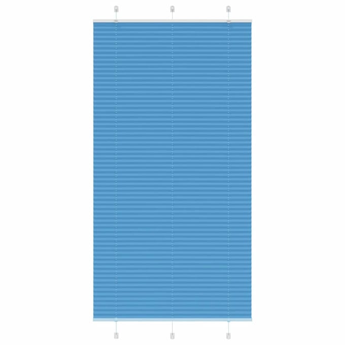 vidaXL - Plissé - rolgordijn - 105x200cm - stofbreedte - 104,4cm - polyester - blauw