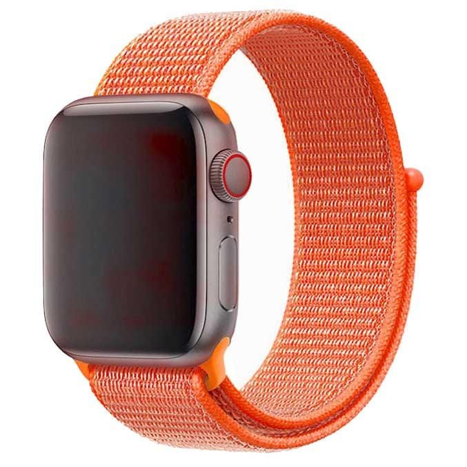 2+1 | Apple Watch Bandje Flyne - Geweven - Nylon - Spicy Oranje