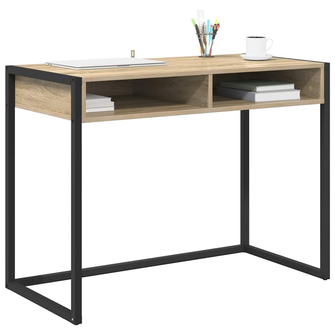 vidaXL - Bureau - Sonoma - Bewerkt - hout - 100 - x - 50 - x - 75 - cm