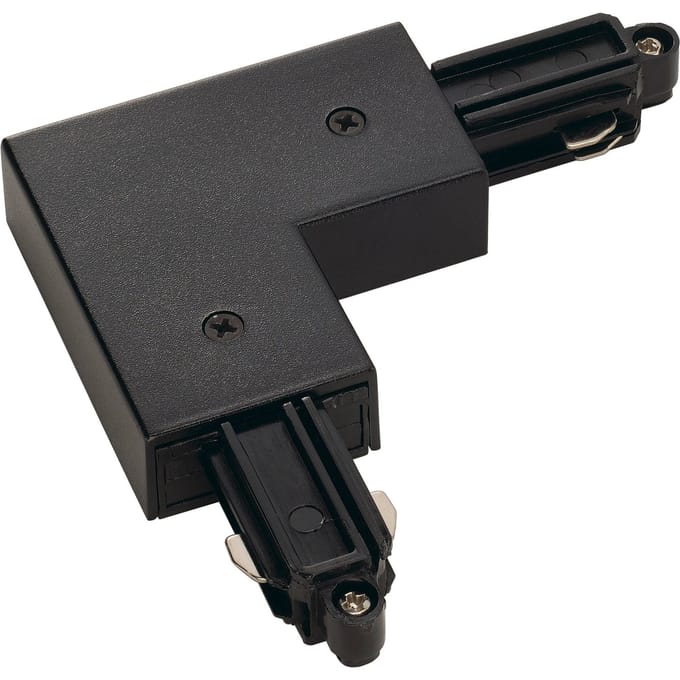 SLV 1-Circuit Rail Hoekconnector Zwart Opbouw - 143060