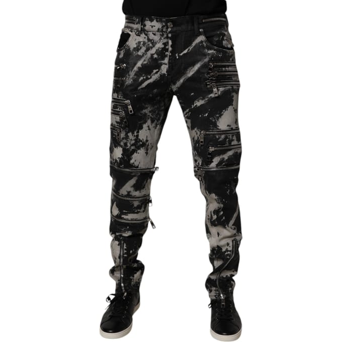 Zip Detail Slim Fit Jeans
