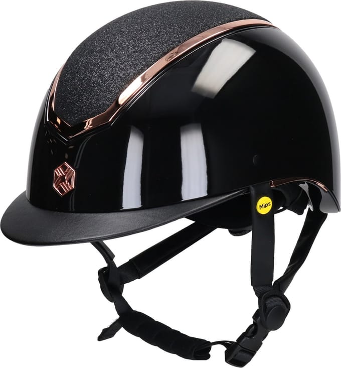 Charles Owen Veiligheidshelm Charles Owen Kylo Gloss Mips Zwart-goud
