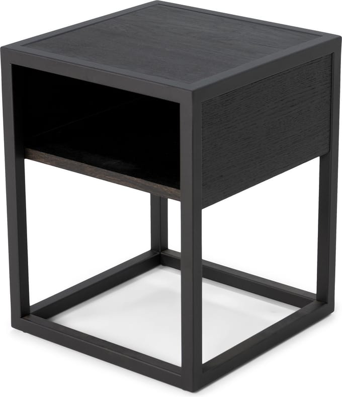 Spinder Design nachtkastje Diva One-Nightstand - Zwart - Eikenhout