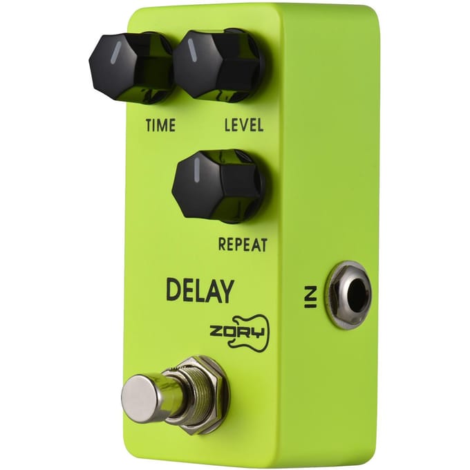 ZORY Gitaar Analoog Delay Effectpedaal TIME/LEVEL/REPEAT Veelzijdige Regelaars DC 9V 6.35mm groen