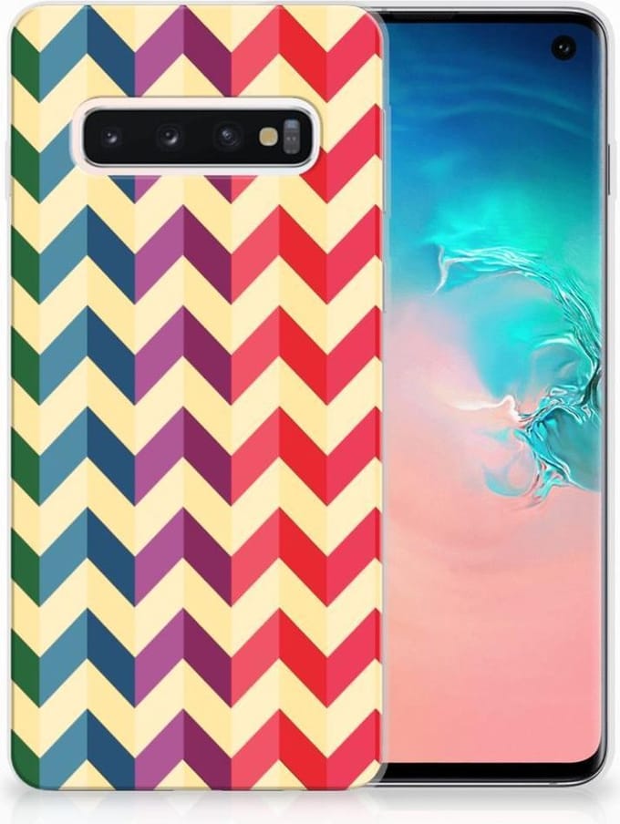 Samsung Galaxy S10 TPU bumper Zigzag Multi Color