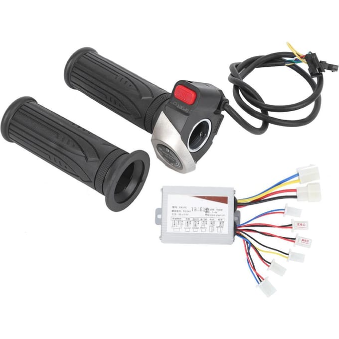 Elektrische Fiets Lithium Batterij Vermogensopslag Universele Gashendel 24V500W Borstel Controller Set black