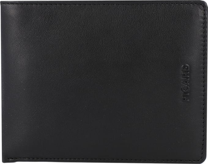 PICARD Leren portemonnee Brooklyn Traveler Wallet Black zwart