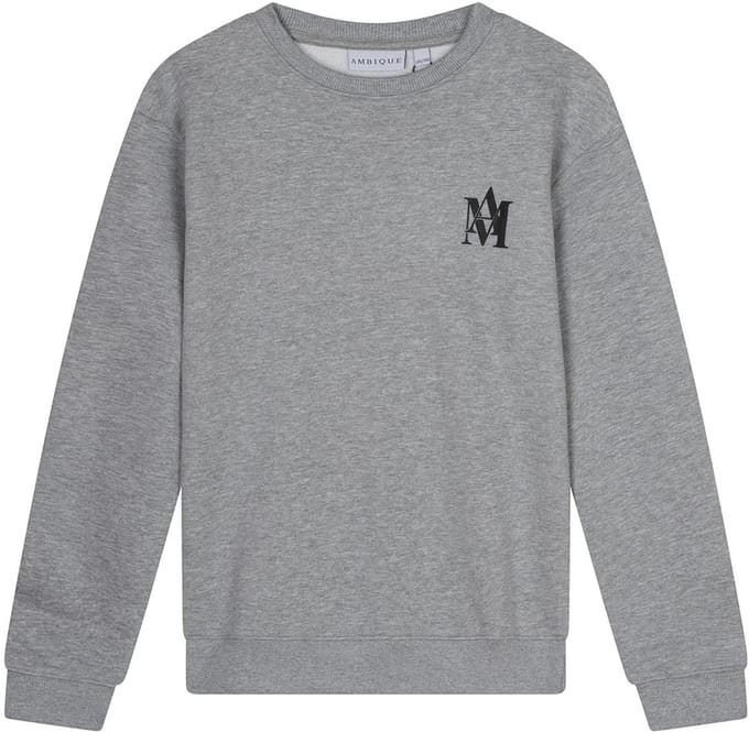 AMBIQUE - Gary Crew Neck - 136 Grey melange - Maat 158/164