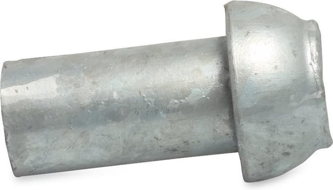 Snelkoppeling staal gegalvaniseerd 133 mm x 133 mm V-deel Perrot x lasspie type Perrot