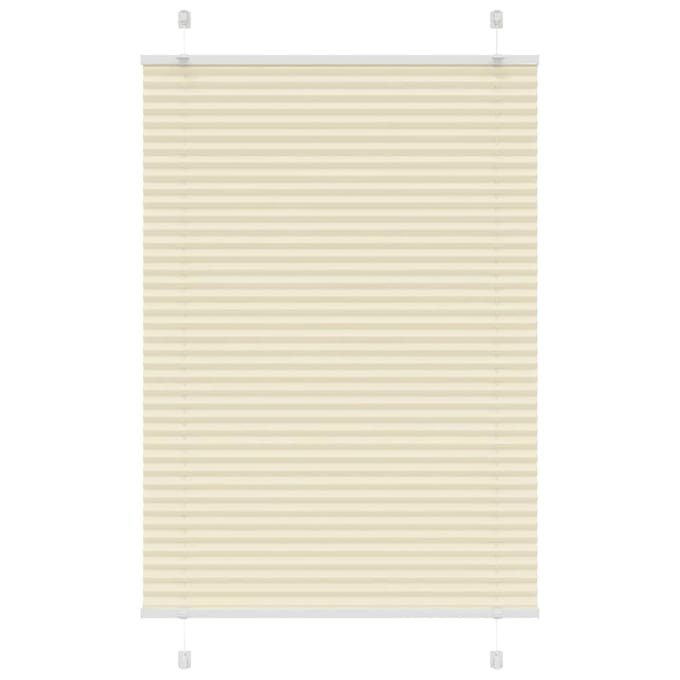 vidaXL - Plissé - rolgordijn - 100x100 - cm - stofbreedte - 99,4cm - polyester - crème