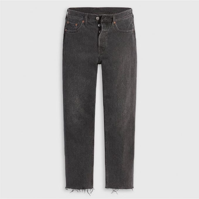 Levis Damesjeans 501 met rechte pijpen en enkellengte (Van mijn wolk af)