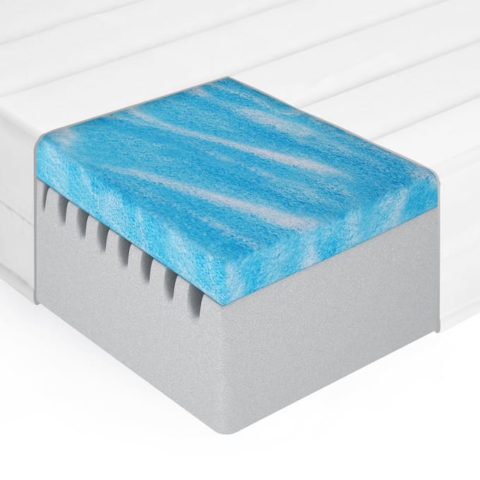 Matras - 7 Zones - 90x200 - koudschuim - gel - premium plus tijk - Gemiddeld