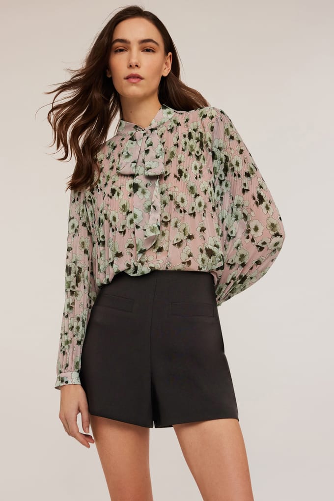 Motivi Floral Patterned Chiffon Blouse Aqua Green Taglia: 32 | Magliette intime Outlet | Donna | Ciano