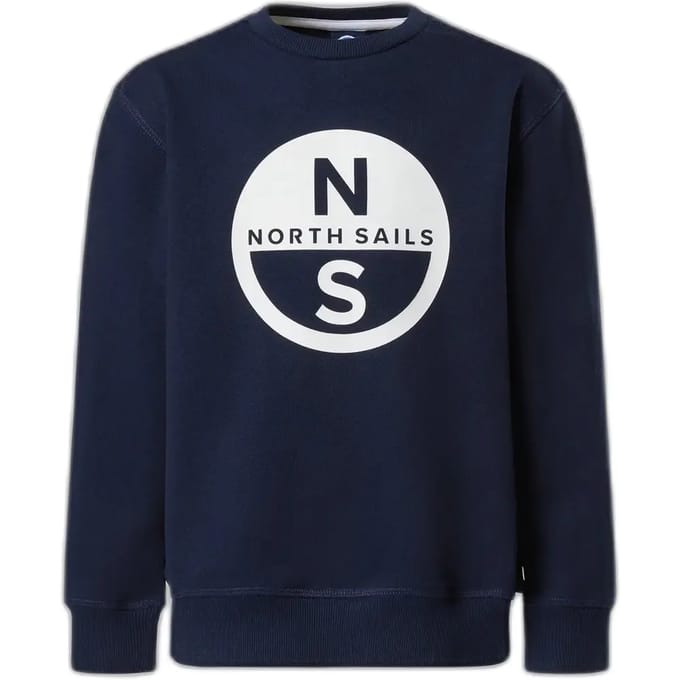 Ronde hals trui met kindertekening North Sails