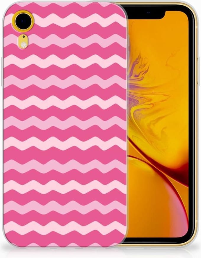 Apple iPhone Xr TPU bumper Waves Pink