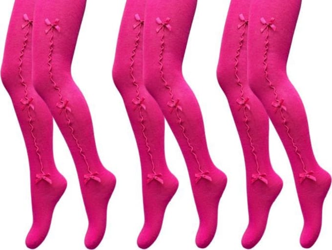 3 Pack Maillots - Meisjes - Strikjes - Fuchsia - Maat 62/68
