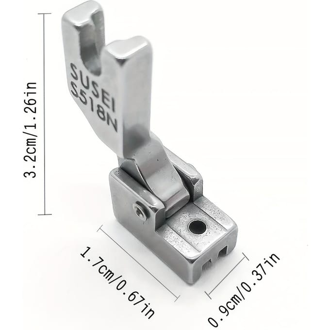 1 stuks Industriële Stiksteek Naaimachine S518N Onzichtbare Ritsvoet Speciale Onzichtbare Ritsvoet 1pc gray