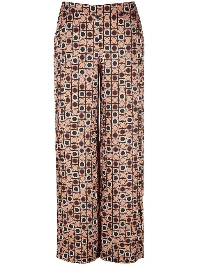 Broek grafische print Van Anna Aura zwart