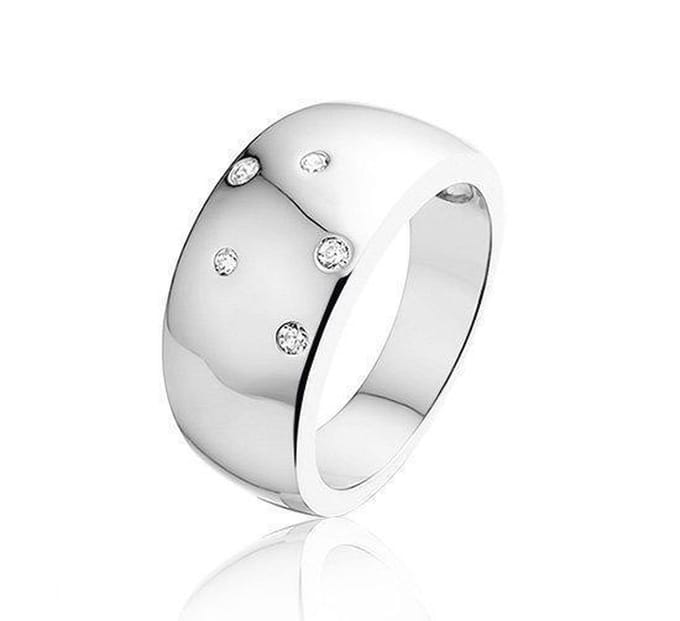 Montebello Ring Pim - 925 Zilver Gerhodineerd - 9mm -  Maat 56-17.8mm