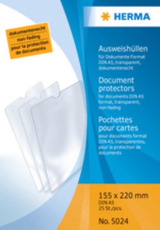 1x25 Herma paspoorthoezen 110 x 155                   5022