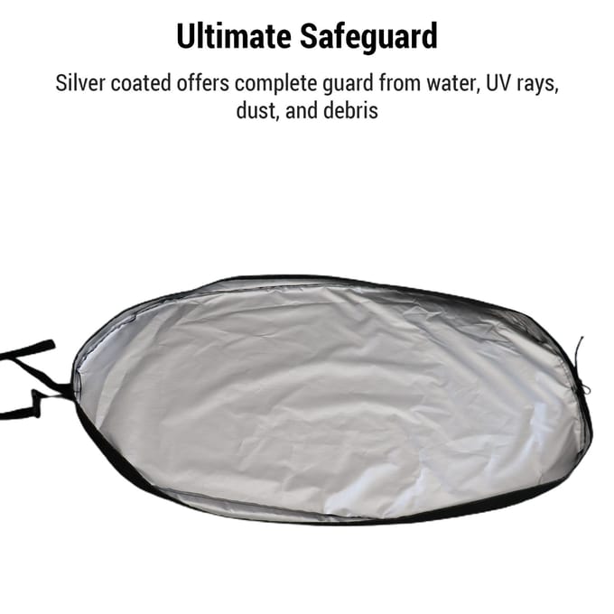Housse de siège de kayak universelle et réglable avec sac à cordon 420D S noir