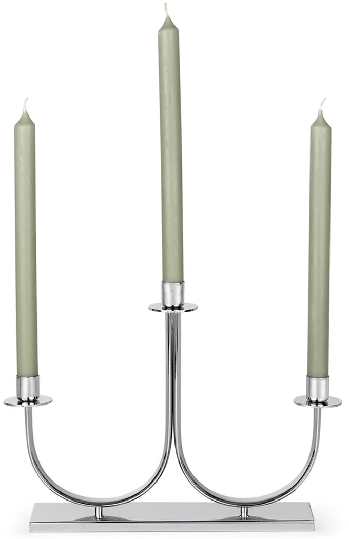 Zilverstad - Kandelaar Elana 3-pits zilver kleur - Moederdag cadeautip!