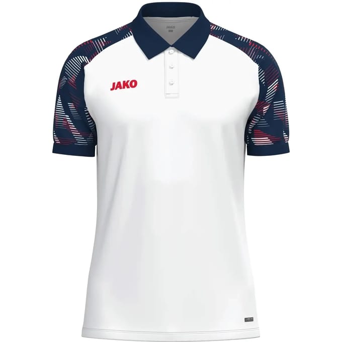 Jako Sonic Polo Kinderen - Wit / Marine / Rood | Maat: 152