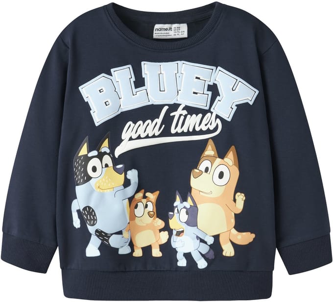 NAME IT - NMMJUST BLUEY NREG SWEAT UNB NOOS SKY - Jongens - Sweaters