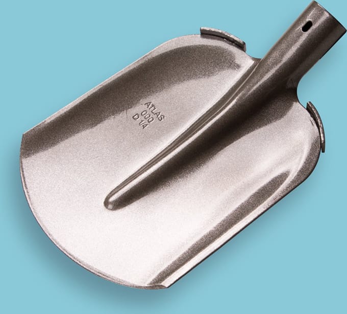 Losse schep zonder steel met opstap Type 1