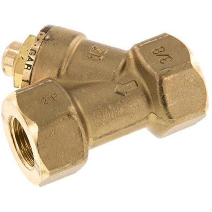 Rp 3/8'' Messing Y Terugslagklep 10 bar (145 psi) NBR