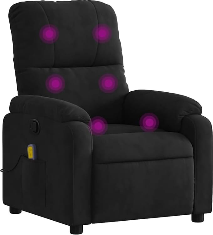 Massagestoel met microvezel bekleding en relaxfunctie