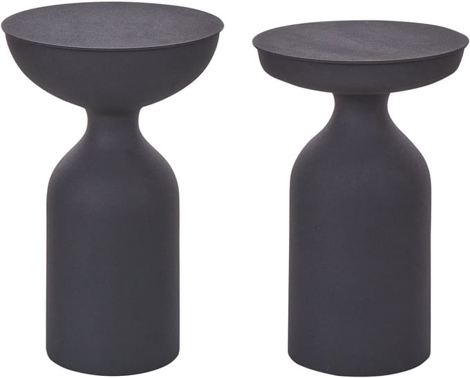 COTA/TENJO - Bijzettafel set van 2 - Zwart - Metaal