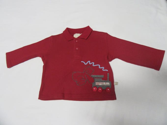 noukie's , jongens , polo lange mouw , rood , 6 maand 68