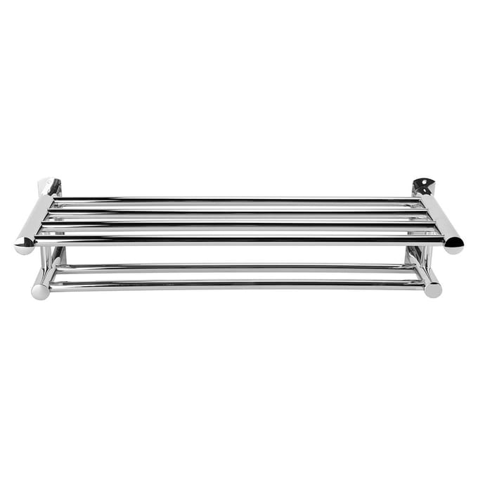 Dubbellaags Verchroomd Wandgemonteerd Badkamer Handdoekenrek Houder Plank Opbergrek gray