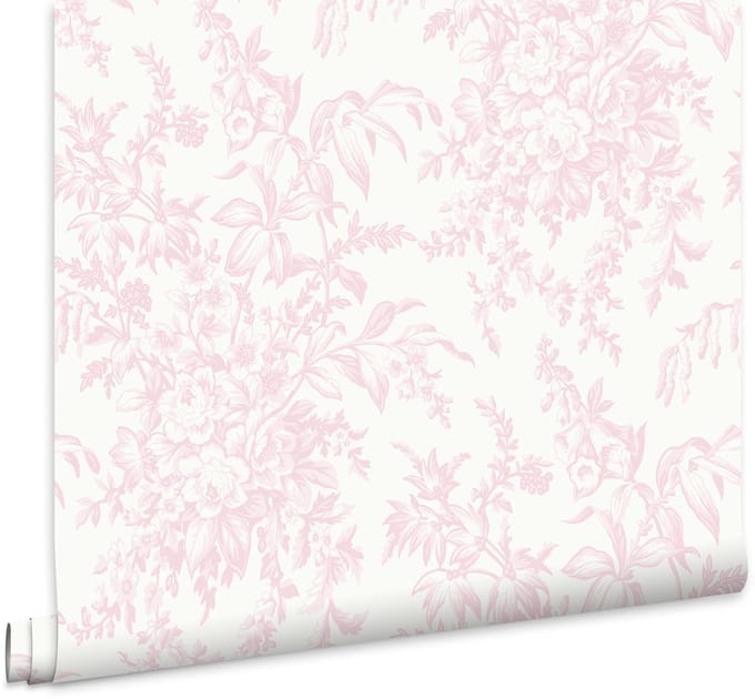 Laura Ashley Picardie Behang - Bloemen - 10mx52cm - Roze